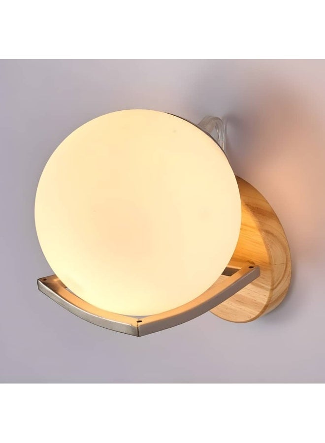 BAB Modern wall sconce with a wooden base - Image 3
